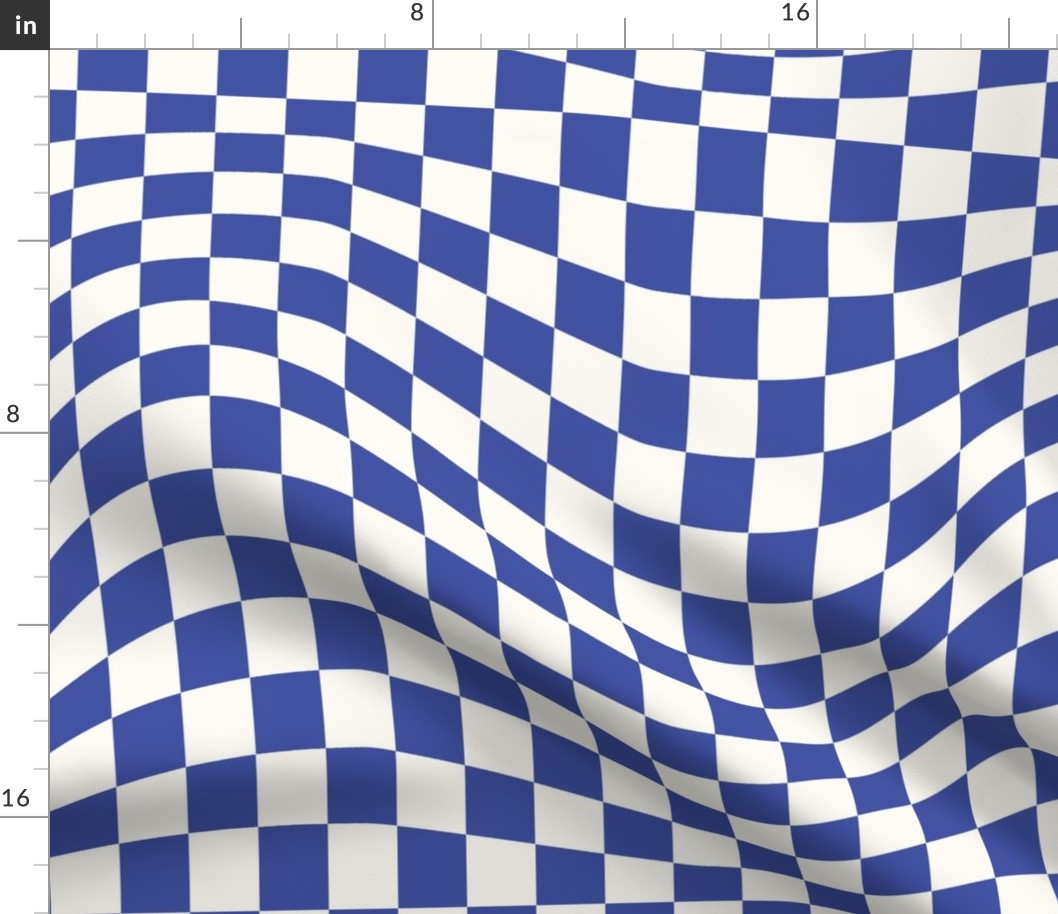 Lapis Wavy Checkerboard