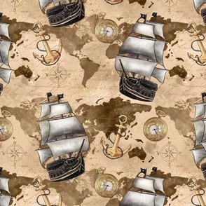 Pirate Ship Adventure World Map Anchor 