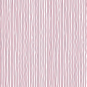 viva magenta crooked lines on white - lines fabric and wallpaper