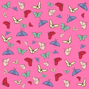 Butterflies (Bright Pink)