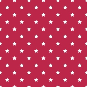 Large Scale White Stars on Viva Magenta Pantone Color of The Year 2023