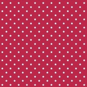Small Scale White Stars on Viva Magenta Pantone Color of The Year 2023