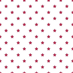 Large Scale Viva Magenta Stars on White Pantone Color of The Year 2023