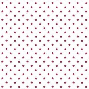 Small Scale Viva Magenta Stars on White Pantone Color of The Year 2023