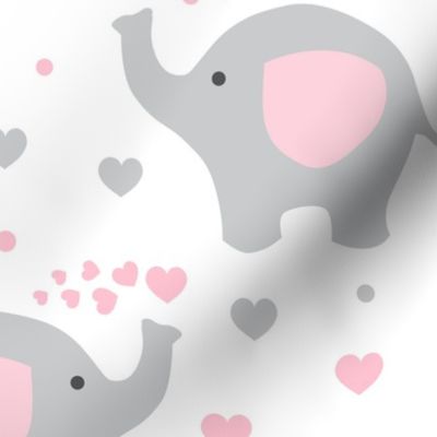 Pink Safari Elephant Baby Girl Nursery  
