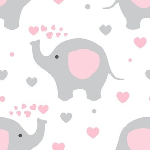 Pink Safari Elephant Baby Girl Nursery  