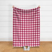 Jumbo 2” Textured Buffalo plaid, Viva Magenta