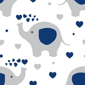 Navy Blue Safari Elephant Baby Boy Nursery  