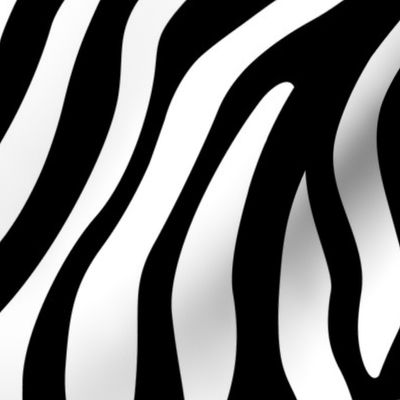 1392 jumbo - Zebra Stripes - Black and White