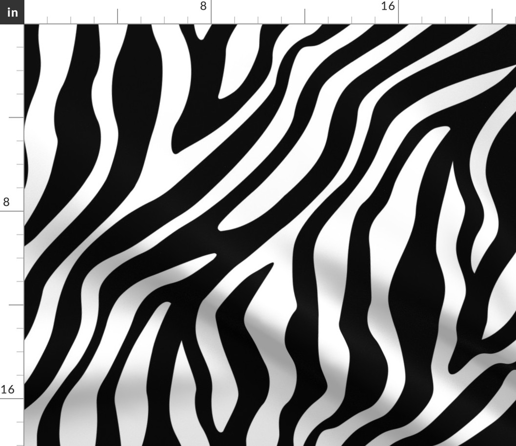 1392 jumbo - Zebra Stripes - Black and White