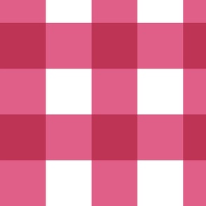 Viva Magenta Gingham plaid pattern, color of the year 4x4 inch square