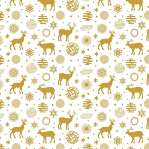 White and Golden Christmas Pattern