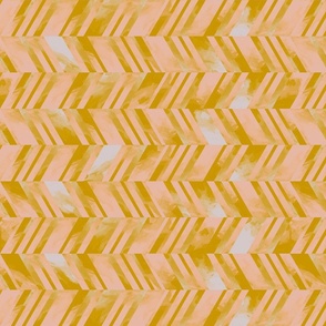 Abstract feather peach gold