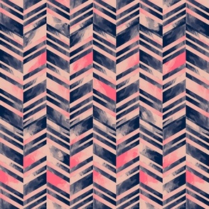 Abstract feather navy pink rotated