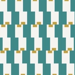 Teal Gold Rectangles