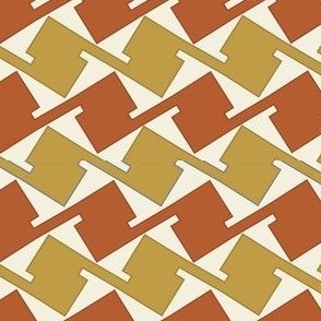 Orange and Gold Houndstooth