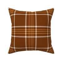 Brown and beige plaid gingham pattern 