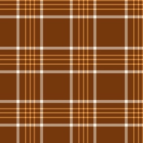 Brown and beige plaid gingham pattern 
