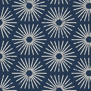 Sun in Hex - Navy