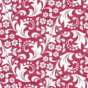 Medium Scale Viva Magenta Swirly Floral