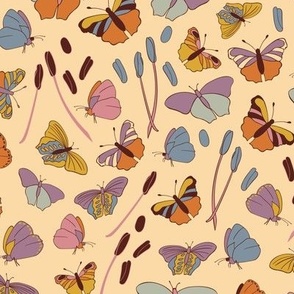 Crisscross butterflies retro