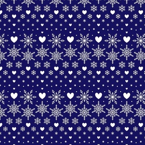Fairisle Snowflakes - MEDIUM - Night Sky Navy Blue