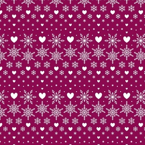 Fairisle Snowflakes - MEDIUM - Festive Crimson Red