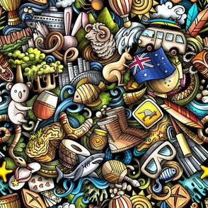AUSTRALIA Doodle. "Around The World" Series