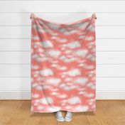 Salmon Pink Cloudy Sky (large scale) 