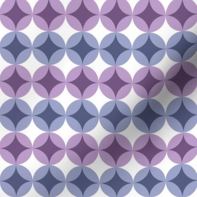Bright Purple Lavender and White Seamless Circle Pattern for Wallpaper and Fabric