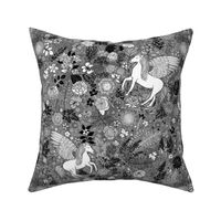 Pegasus in a Picturesque Prairie (Grey Gray small scale) 