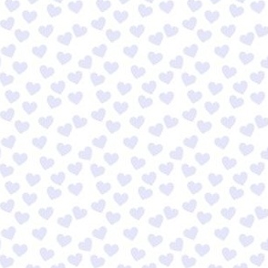 Digital Lavender hearts on white - mini heart print