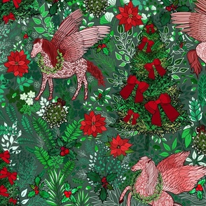 Pegasus in a Christmas Forest (large scale) 