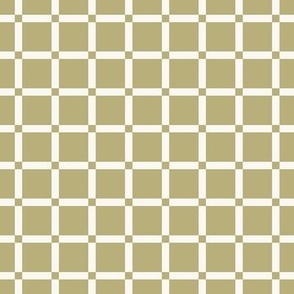 green and off white gingham