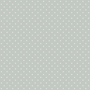 light gray-green & cream classic dots