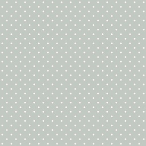 light gray-green & white classic dots