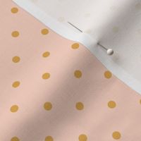 mustard & blush classic dots