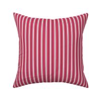 Two-Tone Color of the Year Viva Magenta with Tonal Vertical Narrow Ticking Stripes