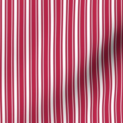 Two-Tone Color of the Year Viva Magenta with Tonal Vertical Narrow Ticking Stripes