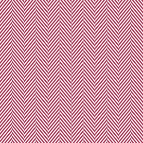 Small Viva Magenta and White Geometric Herringbone Pattern