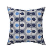 Mod Scandinavian leaves-navy-azure