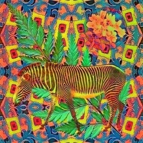 Rainbow Zebra :: 6 x 6 Patches for Jackets/Jeans 