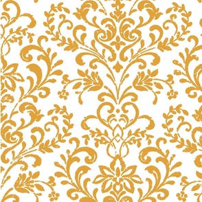 Marigold mix and match white background- Christmas- Hanukah- Thanks Giving- Vintage Damask Wallpaper- Hollidays Party