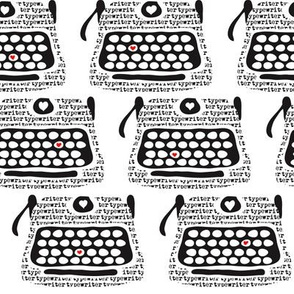 Clickity Clack (I heart in red the typewritten word) 