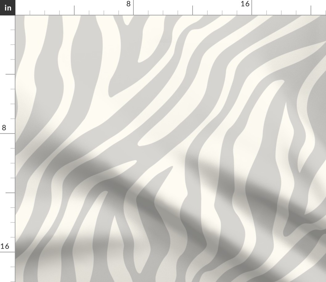 1403 jumbo - Zebra Stripes - Greige and Cream
