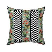 BUTTERFLY CHEVRON STRIPE - BUTTERFLY GARDEN COLLECTION (STORM)