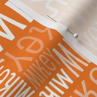 Personalised Name Fabric - Robot Orange