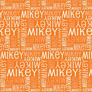 Personalised Name Fabric - Robot Orange