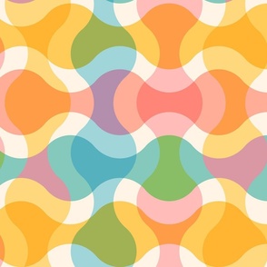 Retro psychedelic pattern in groovy style