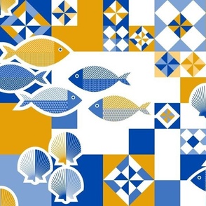 Sea and tiles
